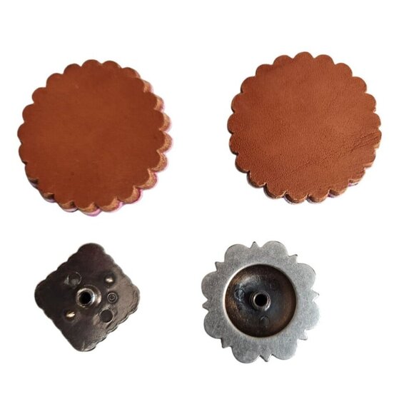 Set Of 4 Decorative Conchos Western Decor Pink Zebra & Silver Tones Rhinestone A - Picture 7 of 9